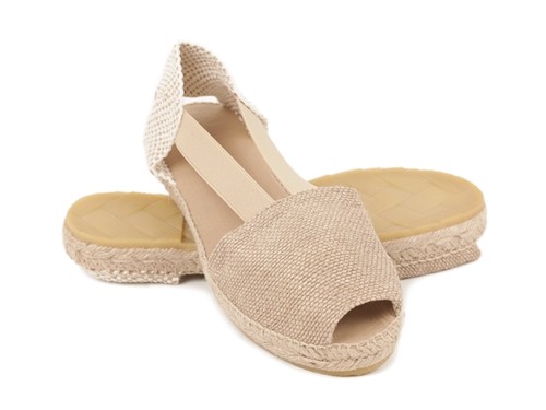 Alpargata plana de yute con elásticos mujer (Mod. Sahara)
