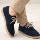alpargata plana blucher43 serraje modelo Alpargata plana Blucher de serraje para hombre