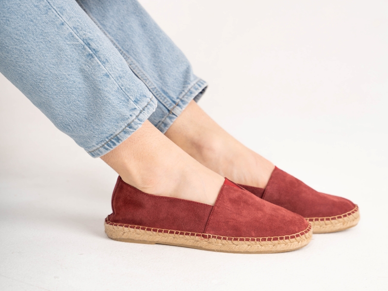 Alpargata plana de serraje para hombre