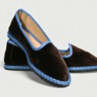 veneciana marron Zapatillas Venecianas 'Friulane' de terciopelo mujer - color marron