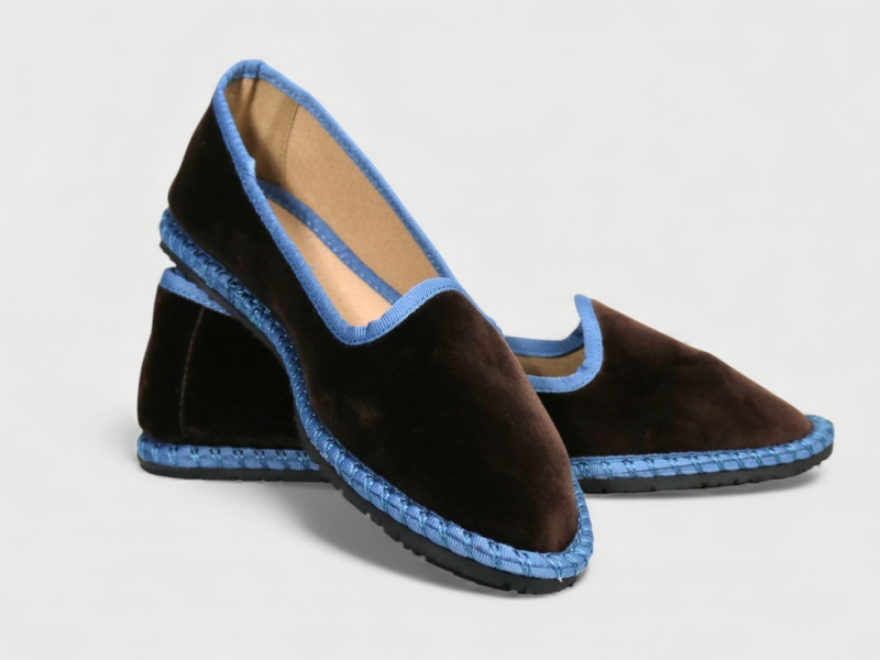 Zapatillas Venecianas 'Friulane' de terciopelo mujer - color marron
