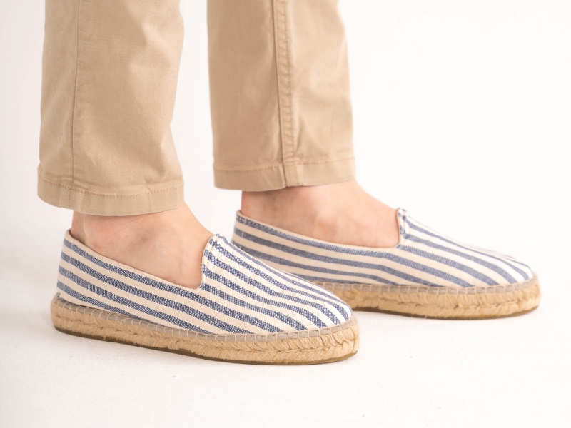Alpargata plana ABEL rayas para hombre