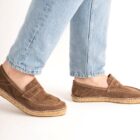 Alpargata mocasín de serraje hombre