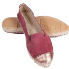 alpargata plana veneciana serraje burdeos 1