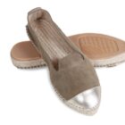 alpargata plana veneciana serraje kaki 1