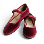 Merceditas Venecianas terciopelo MaryJane burdeos