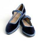 Merceditas Venecianas terciopelo MaryJane marino