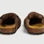 zueco serraje forrado marron 3 Zueco BIO de serraje con forro interior de pelo boreal - Detalle del forro interior