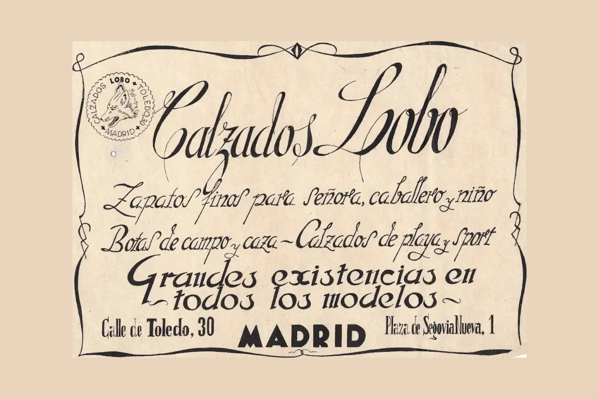 Cartel Calzados LOBO original 1 Zapatería centenaria