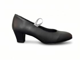 Zapatos de flamenco iniciación piel con goma
