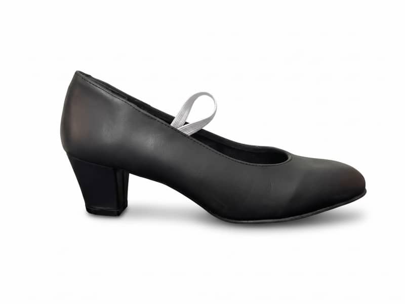 Zapato Iniciación Piel Goma claveteado 1 Zapatos de flamenco iniciación piel con goma