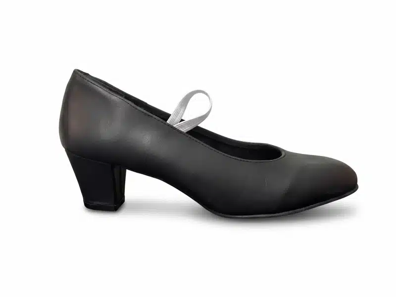 Zapato Iniciación Piel Goma claveteado 1 Zapatos de flamenco iniciación piel con goma