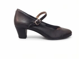 Zapatos de flamenco iniciación piel con correa
